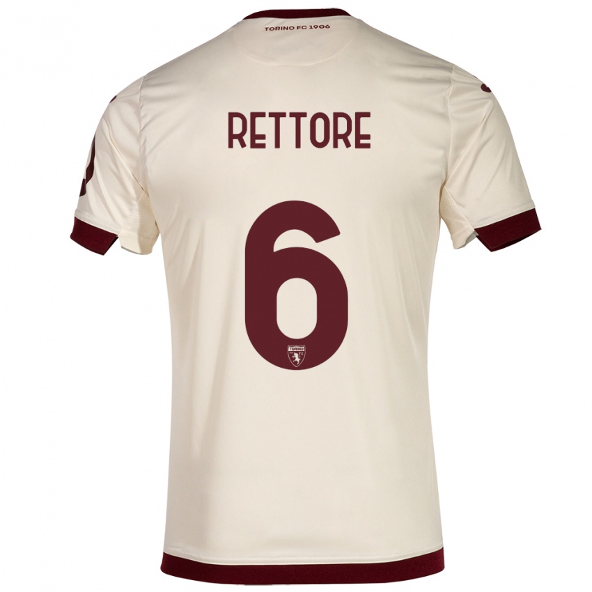 Dames Mirko Rettore #6 Champagne Uitshirt Uittenue 2023/24 T-Shirt