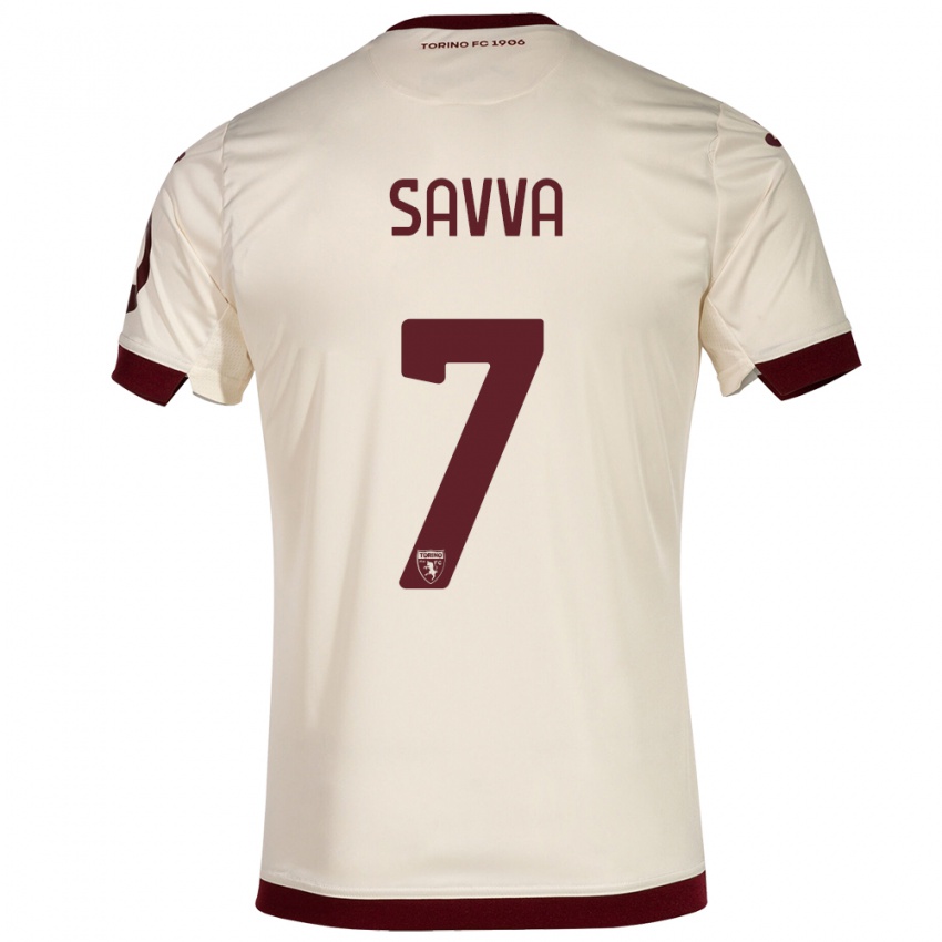 Dames Zanos Savva #7 Champagne Uitshirt Uittenue 2023/24 T-Shirt