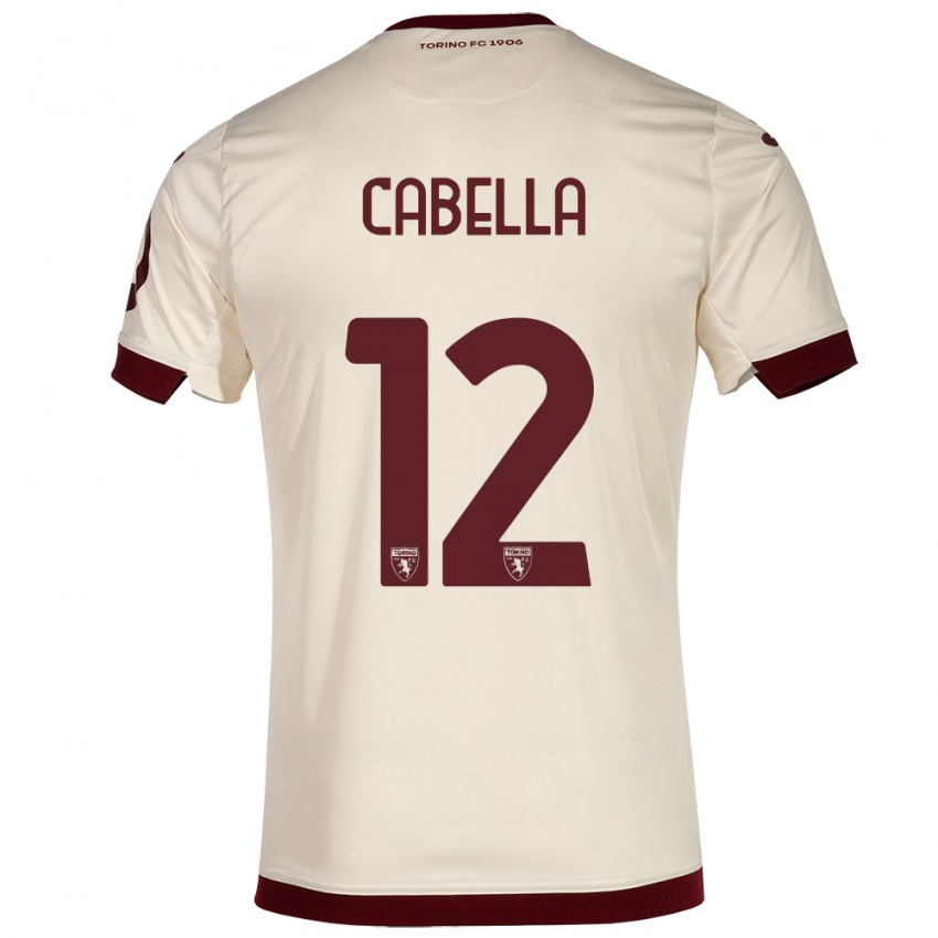 Dames Matteo Cabella #12 Champagne Uitshirt Uittenue 2023/24 T-Shirt