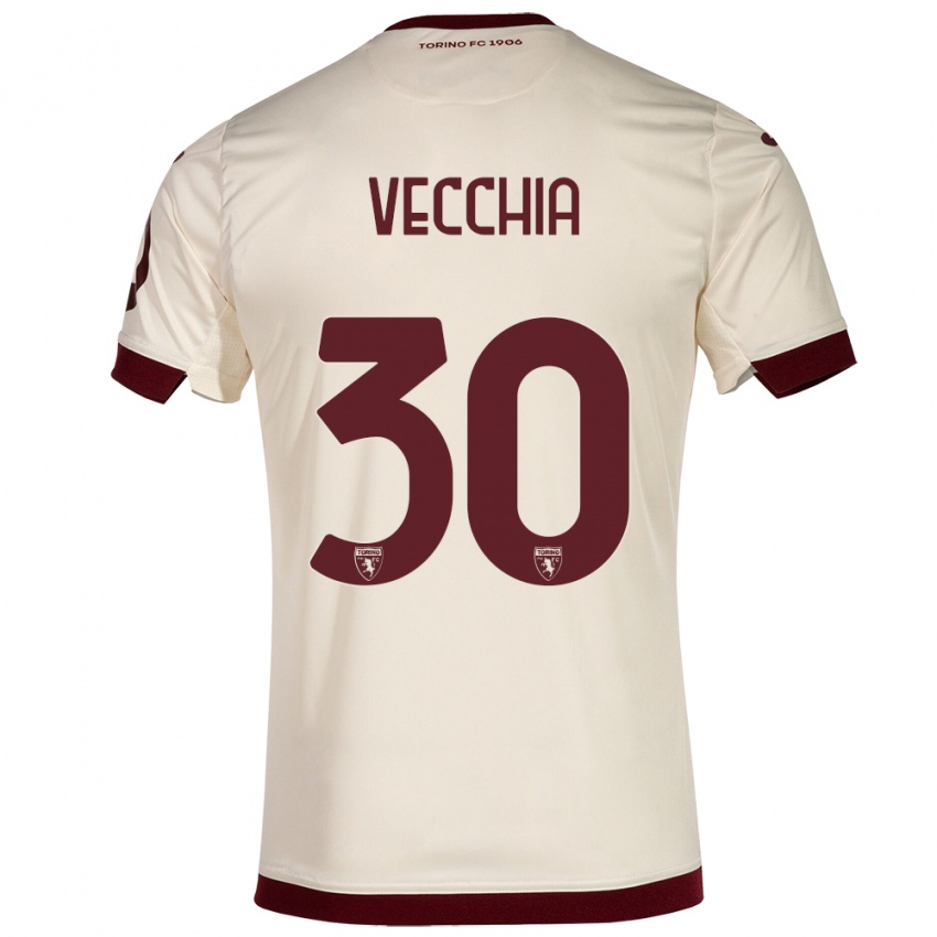 Dames Marco Dalla Vecchia #30 Champagne Uitshirt Uittenue 2023/24 T-Shirt