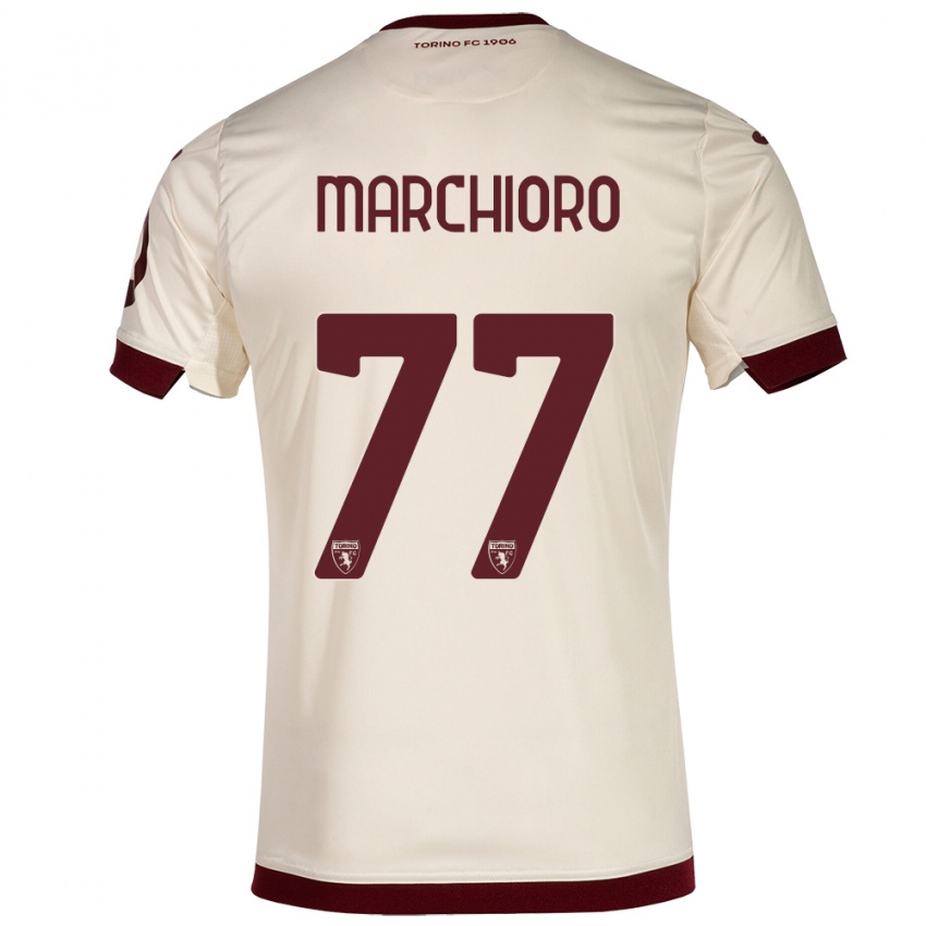 Dames Raffaele Marchioro #77 Champagne Uitshirt Uittenue 2023/24 T-Shirt