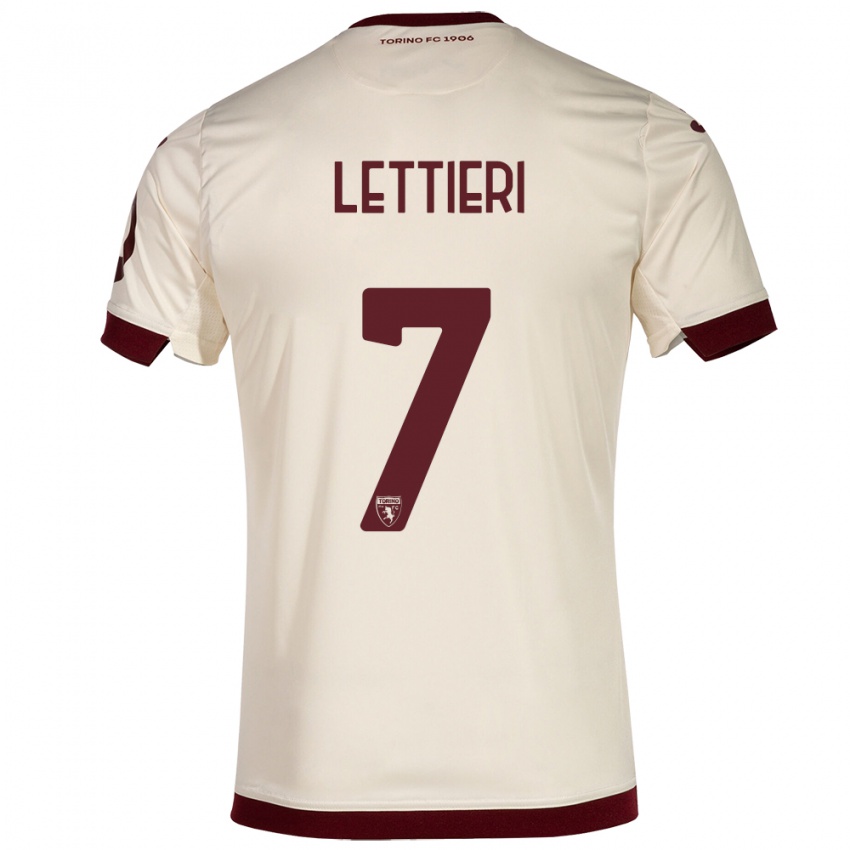 Dames Jessica Lettieri #7 Champagne Uitshirt Uittenue 2023/24 T-Shirt