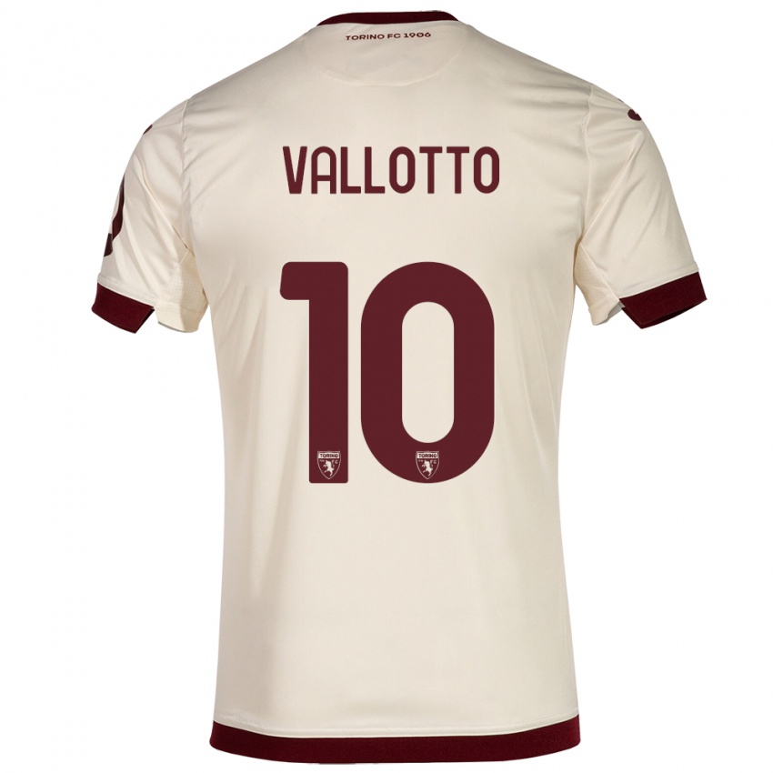 Dames Greta Vallotto #10 Champagne Uitshirt Uittenue 2023/24 T-Shirt