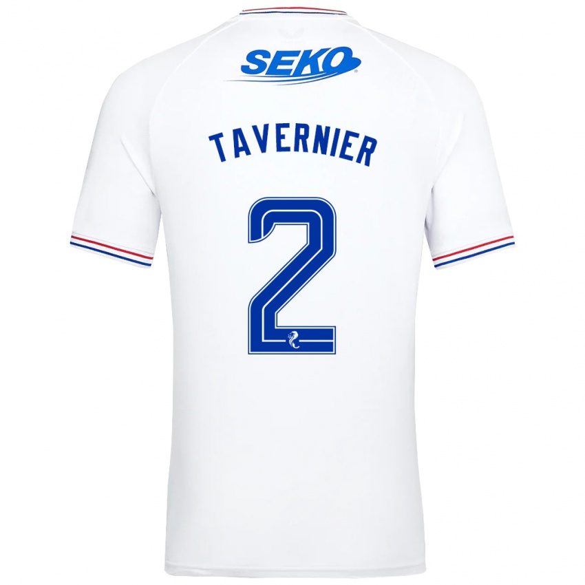 Dames James Tavernier #2 Wit Uitshirt Uittenue 2023/24 T-Shirt