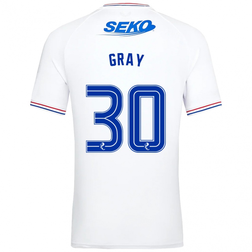 Dames Georgia Gray #30 Wit Uitshirt Uittenue 2023/24 T-Shirt