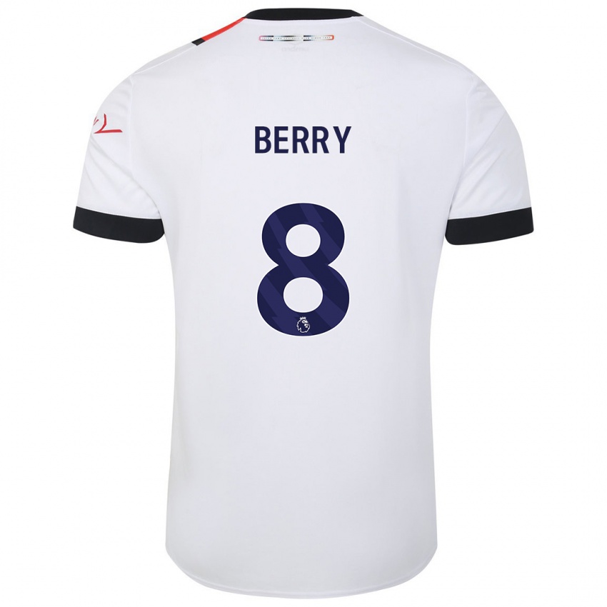 Dames Luke Berry #8 Wit Uitshirt Uittenue 2023/24 T-Shirt