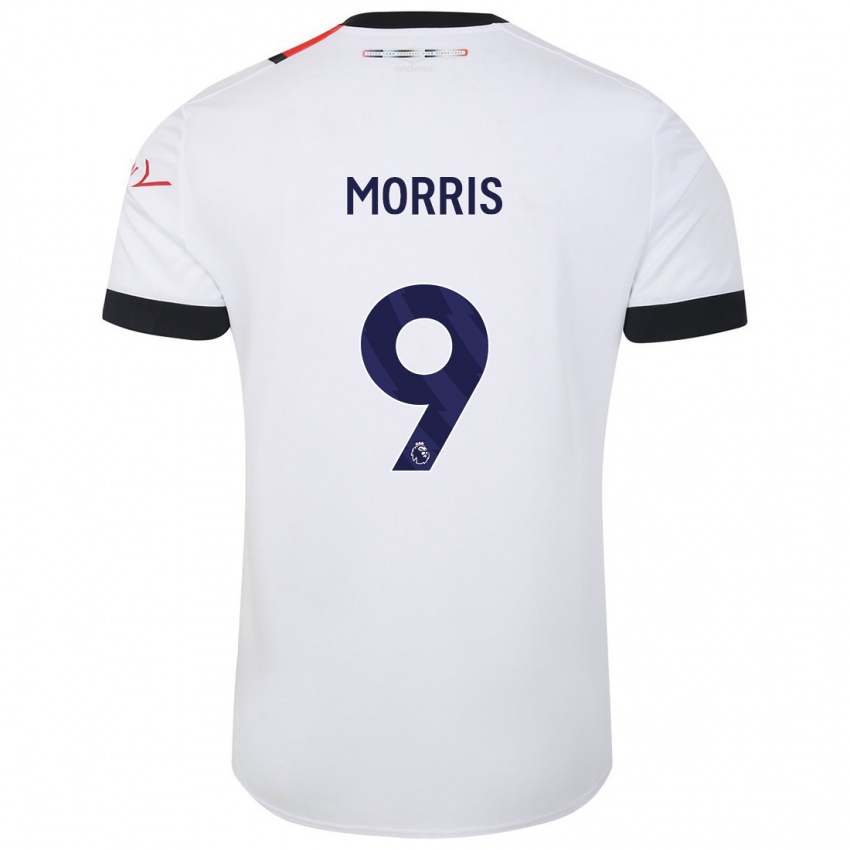 Dames Carlton Morris #9 Wit Uitshirt Uittenue 2023/24 T-Shirt