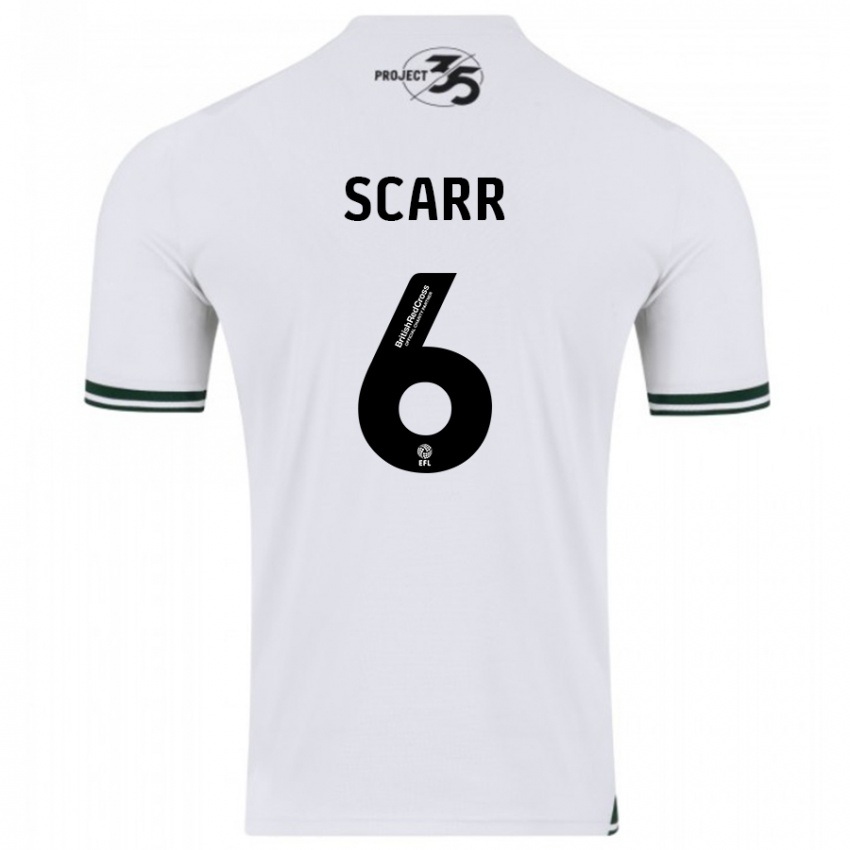 Dames Dan Scarr #6 Wit Uitshirt Uittenue 2023/24 T-Shirt
