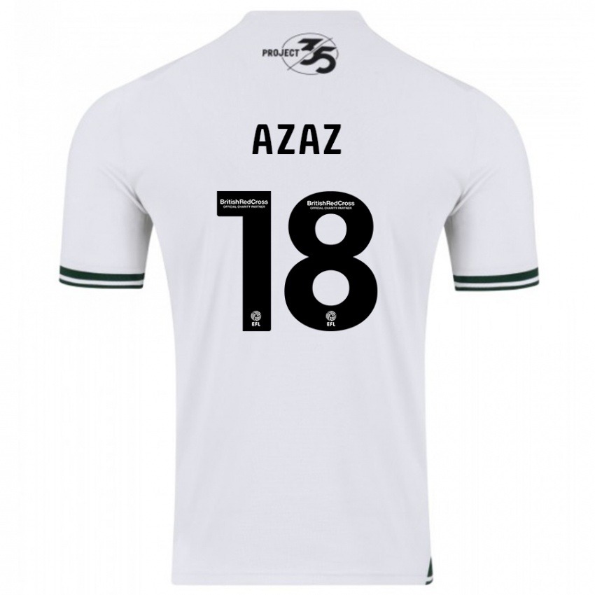 Dames Finn Azaz #18 Wit Uitshirt Uittenue 2023/24 T-Shirt