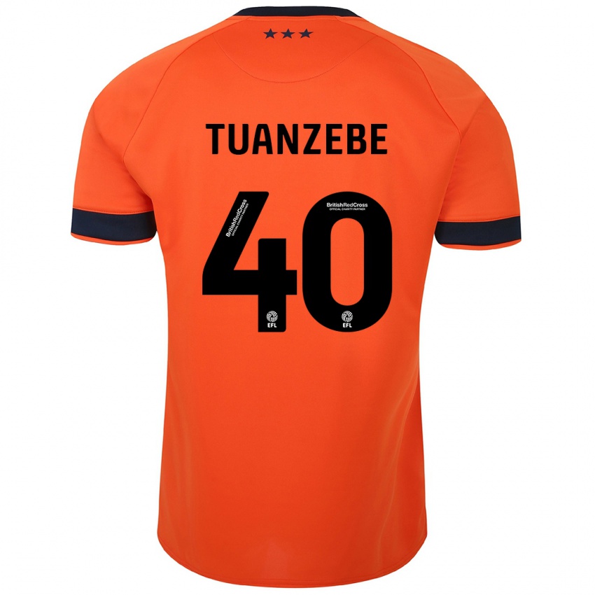Dames Axel Tuanzebe #40 Oranje Uitshirt Uittenue 2023/24 T-Shirt