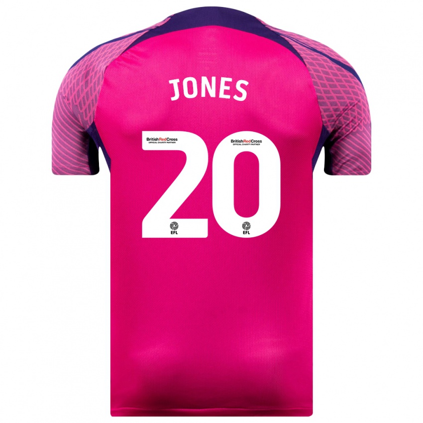 Dames Ellen Jones #20 Paars Uitshirt Uittenue 2023/24 T-Shirt