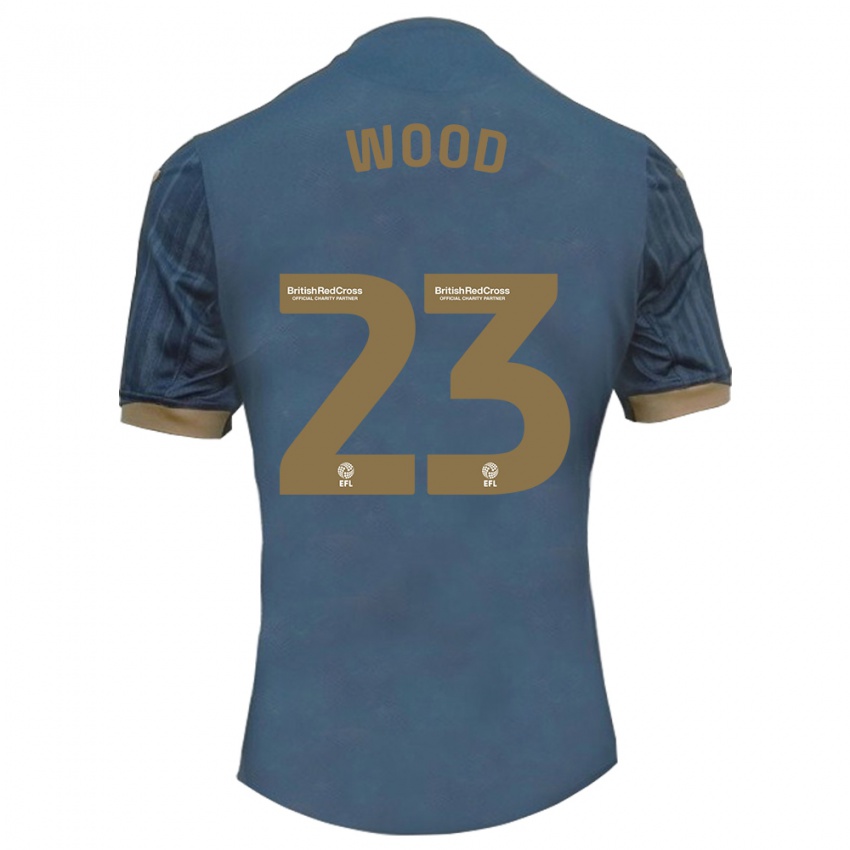 Dames Nathan Wood #23 Donkerblauw Uitshirt Uittenue 2023/24 T-Shirt