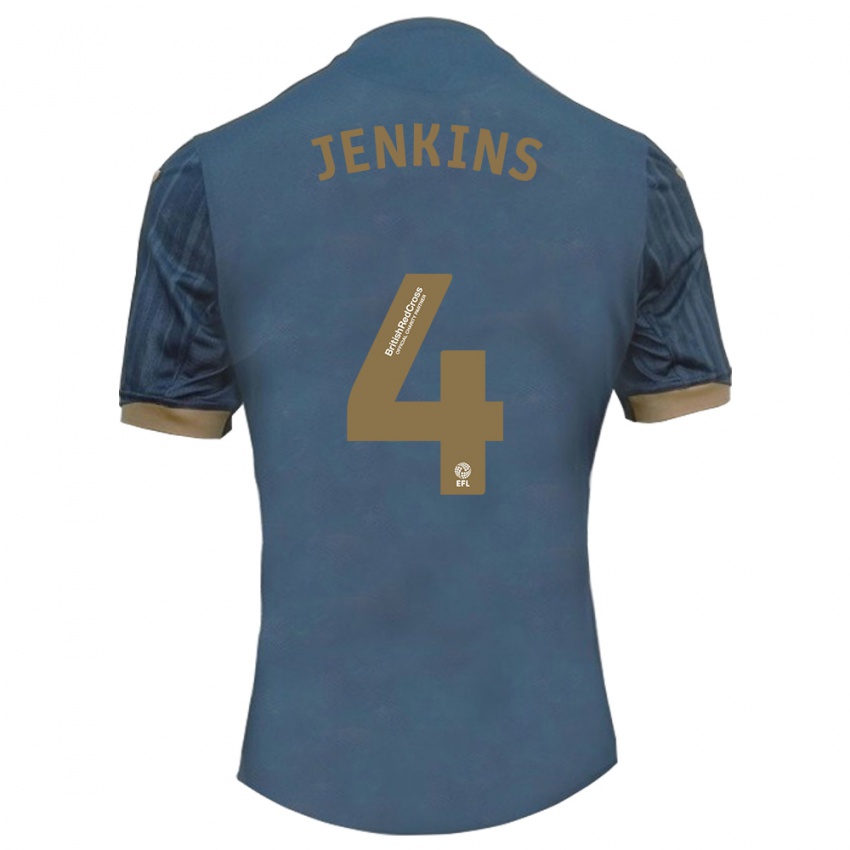 Dames Shaunna Jenkins #4 Donkerblauw Uitshirt Uittenue 2023/24 T-Shirt