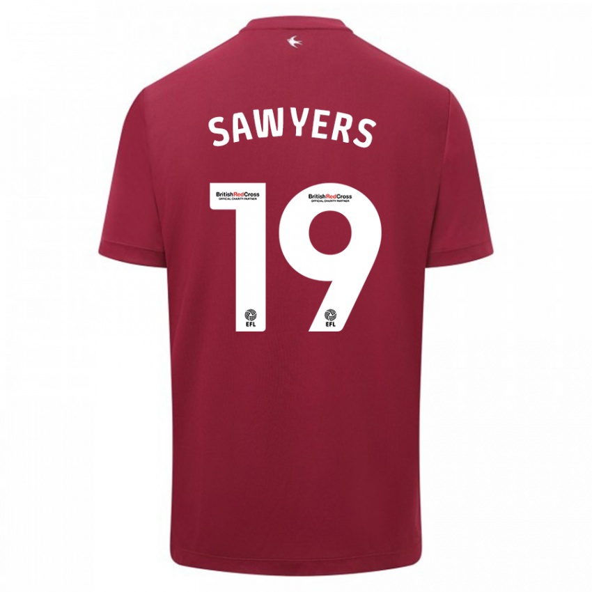 Dames Romaine Sawyers #19 Rood Uitshirt Uittenue 2023/24 T-Shirt