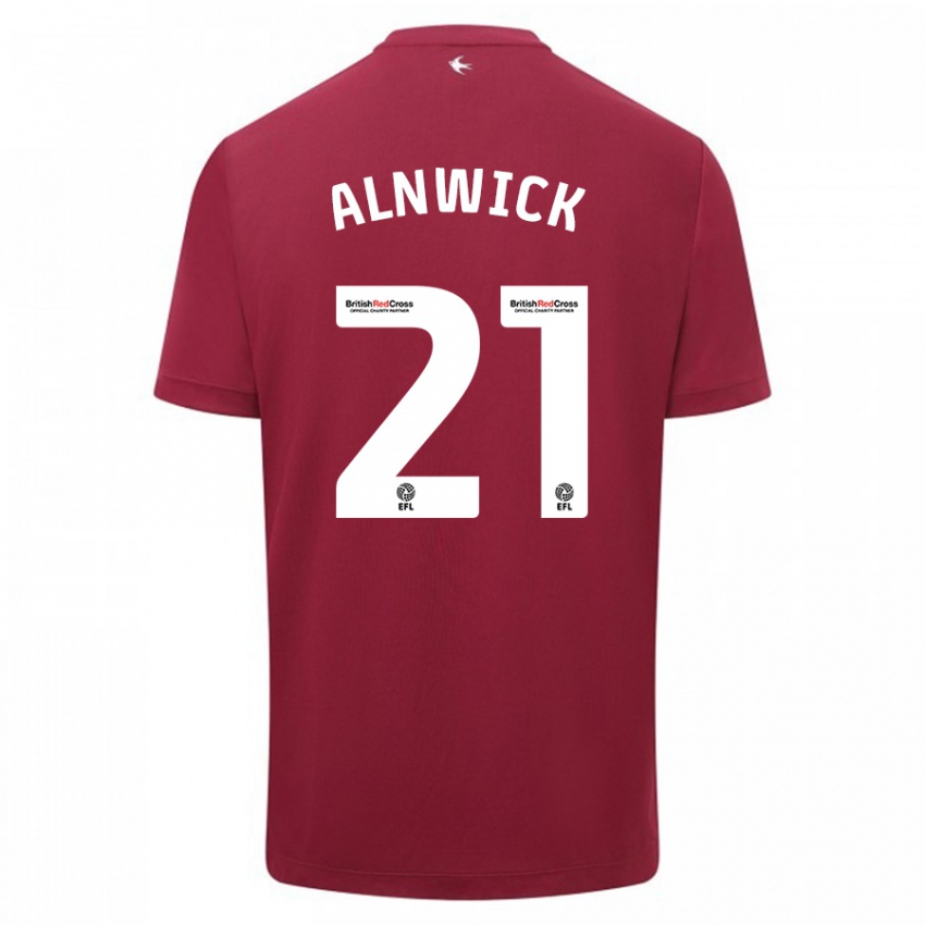 Dames Jak Alnwick #21 Rood Uitshirt Uittenue 2023/24 T-Shirt