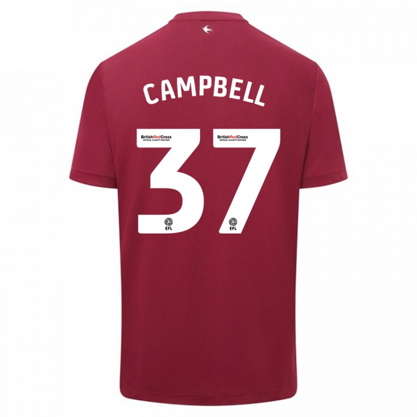 Dames Vontae Daley-Campbell #37 Rood Uitshirt Uittenue 2023/24 T-Shirt