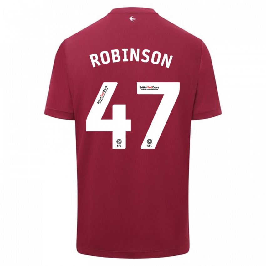 Dames Callum Robinson #47 Rood Uitshirt Uittenue 2023/24 T-Shirt