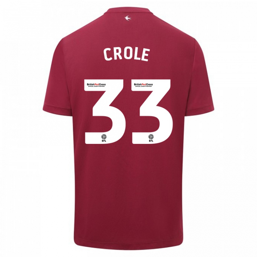 Dames James Crole #33 Rood Uitshirt Uittenue 2023/24 T-Shirt