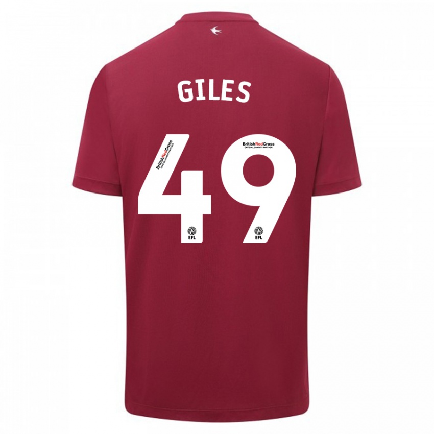 Dames Luey Giles #49 Rood Uitshirt Uittenue 2023/24 T-Shirt