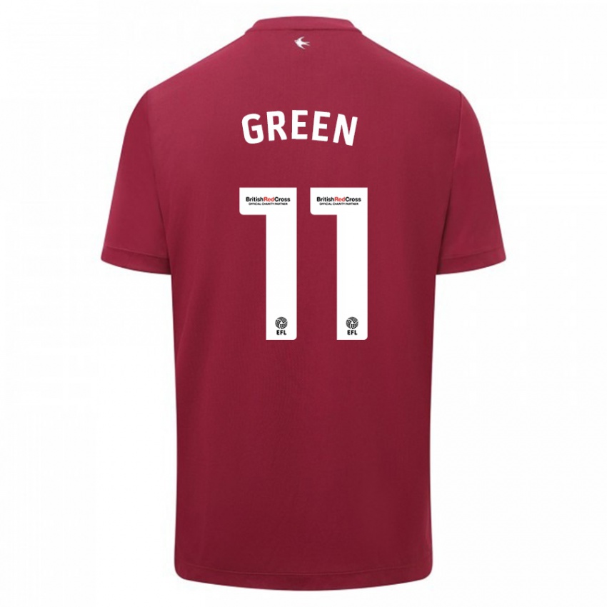 Dames Danielle Green #11 Rood Uitshirt Uittenue 2023/24 T-Shirt