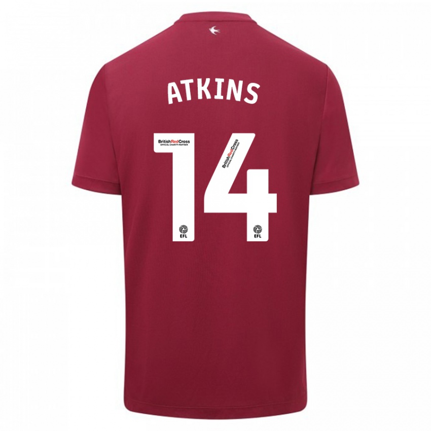 Dames Zoe Atkins #14 Rood Uitshirt Uittenue 2023/24 T-Shirt