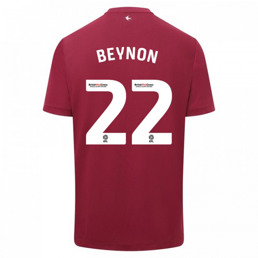 Dames Emma Beynon #22 Rood Uitshirt Uittenue 2023/24 T-Shirt