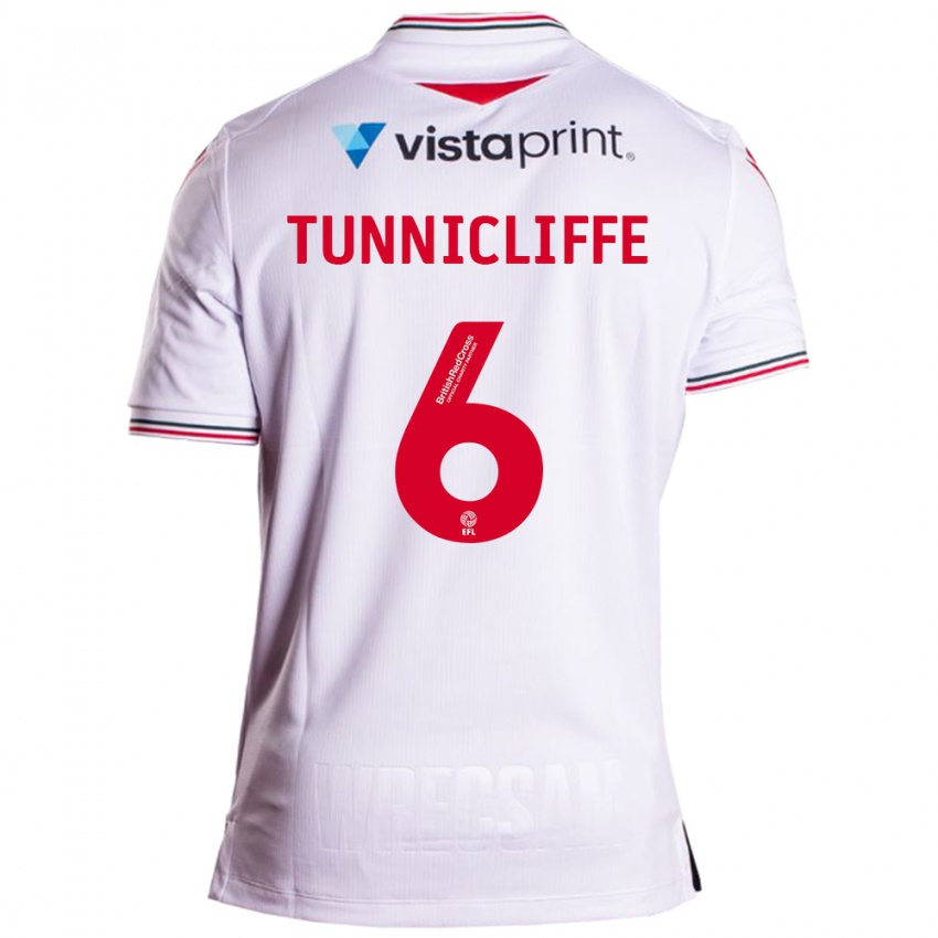 Dames Jordan Tunnicliffe #6 Wit Uitshirt Uittenue 2023/24 T-Shirt