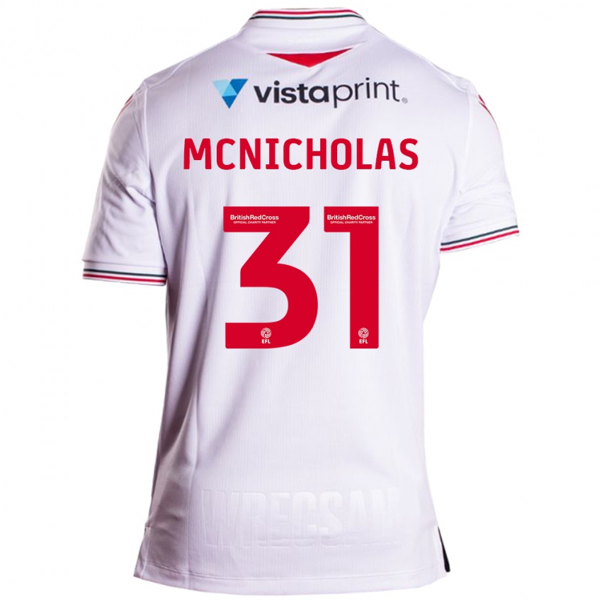 Dames Luke Mcnicholas #31 Wit Uitshirt Uittenue 2023/24 T-Shirt