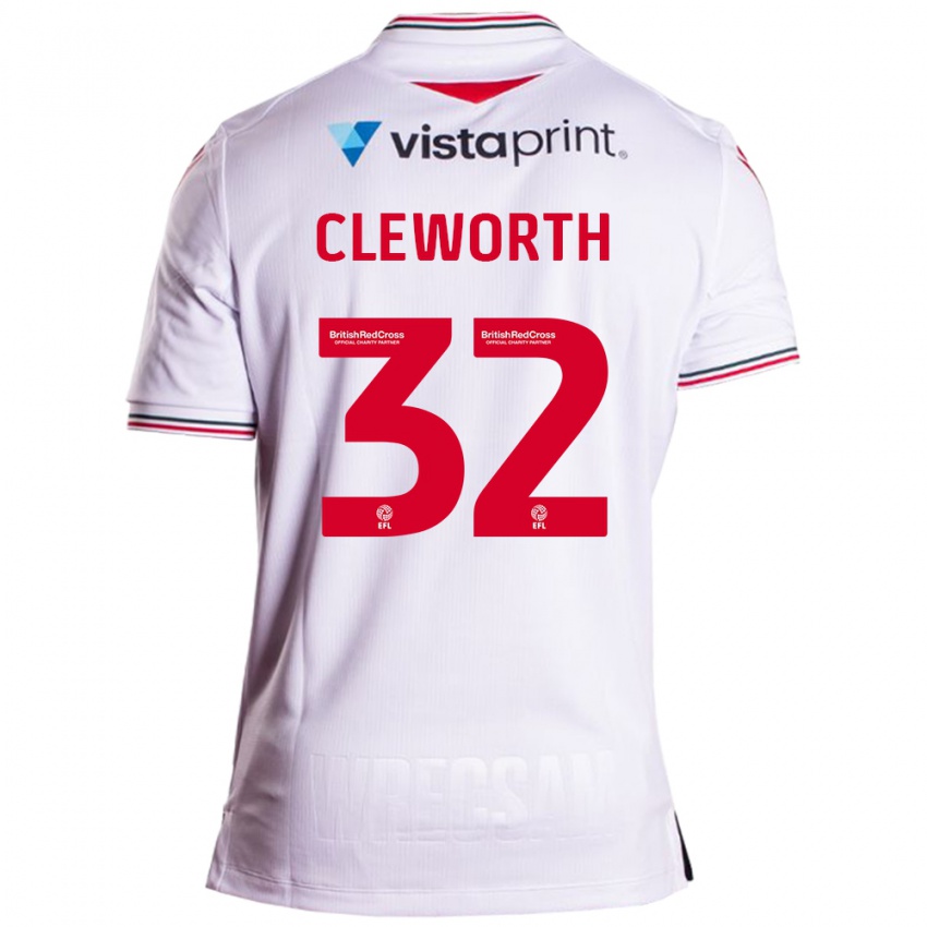 Dames Max Cleworth #32 Wit Uitshirt Uittenue 2023/24 T-Shirt