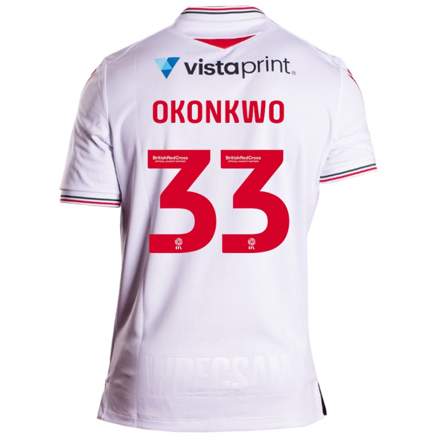 Dames Arthur Okonkwo #33 Wit Uitshirt Uittenue 2023/24 T-Shirt