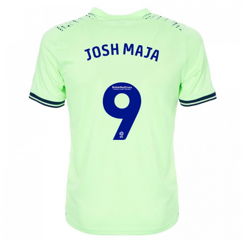 Dames Josh Maja #9 Marine Uitshirt Uittenue 2023/24 T-Shirt