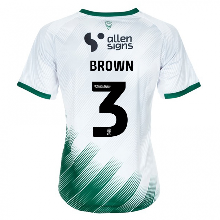 Dames Jaden Brown #3 Wit Uitshirt Uittenue 2023/24 T-Shirt