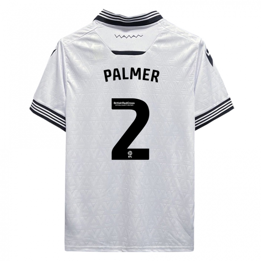 Dames Liam Palmer #2 Wit Uitshirt Uittenue 2023/24 T-Shirt