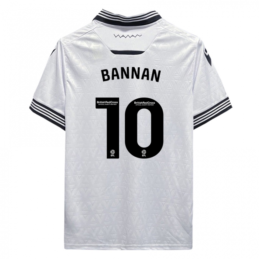 Dames Barry Bannan #10 Wit Uitshirt Uittenue 2023/24 T-Shirt