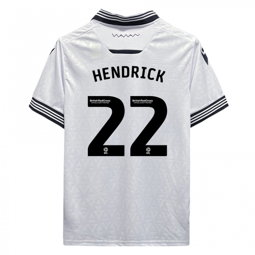 Dames Jeff Hendrick #22 Wit Uitshirt Uittenue 2023/24 T-Shirt