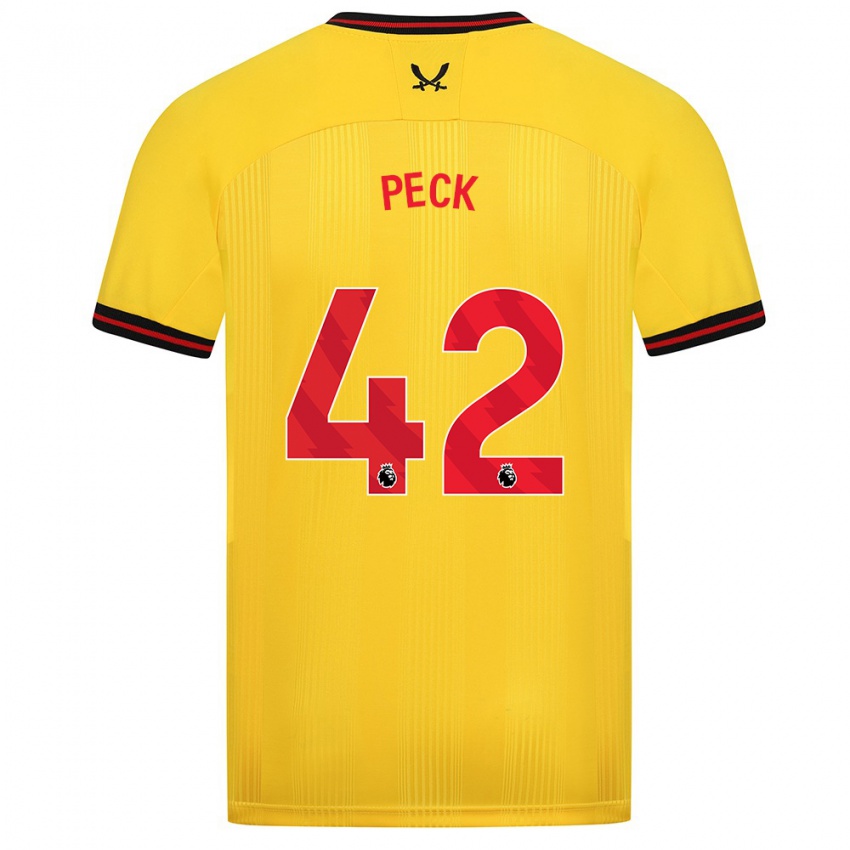 Dames Sydie Peck #42 Geel Uitshirt Uittenue 2023/24 T-Shirt