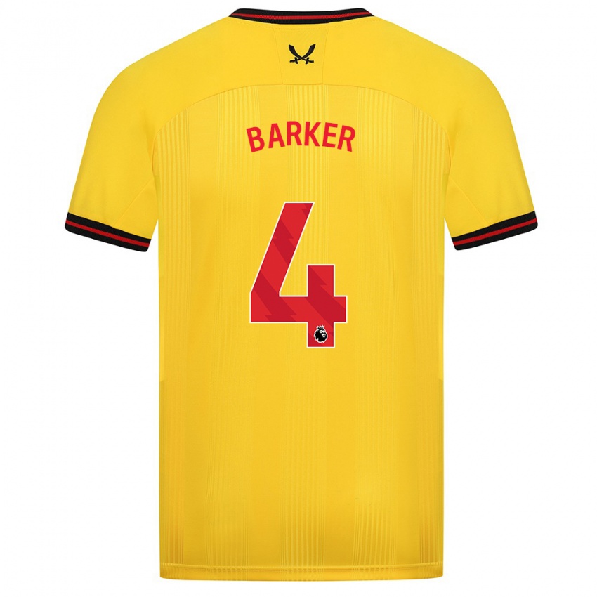 Dames Sophie Barker #4 Geel Uitshirt Uittenue 2023/24 T-Shirt