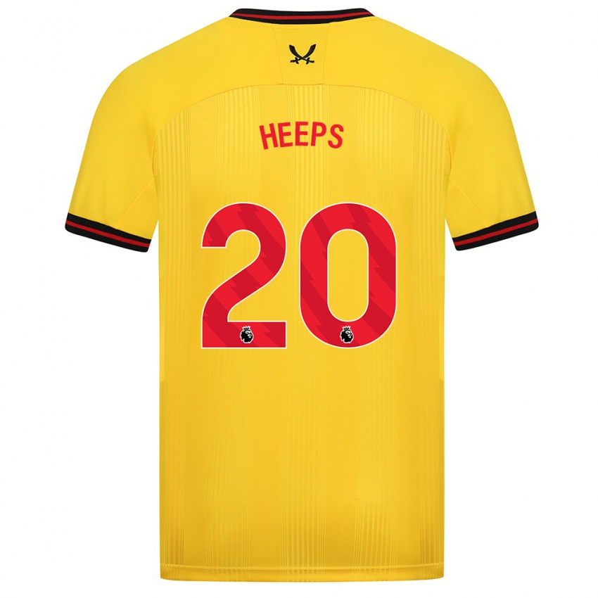 Dames Eleanor Heeps #20 Geel Uitshirt Uittenue 2023/24 T-Shirt