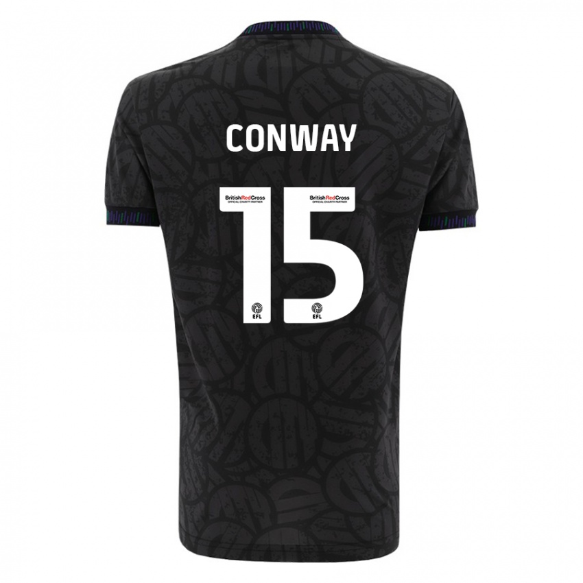 Dames Tommy Conway #15 Zwart Uitshirt Uittenue 2023/24 T-Shirt