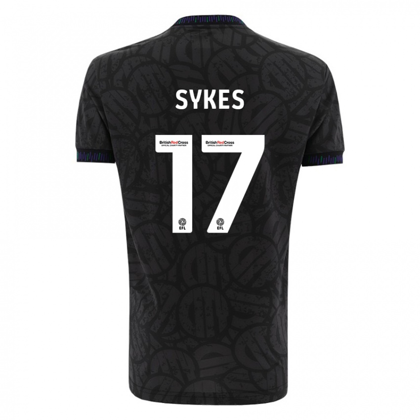 Dames Mark Sykes #17 Zwart Uitshirt Uittenue 2023/24 T-Shirt