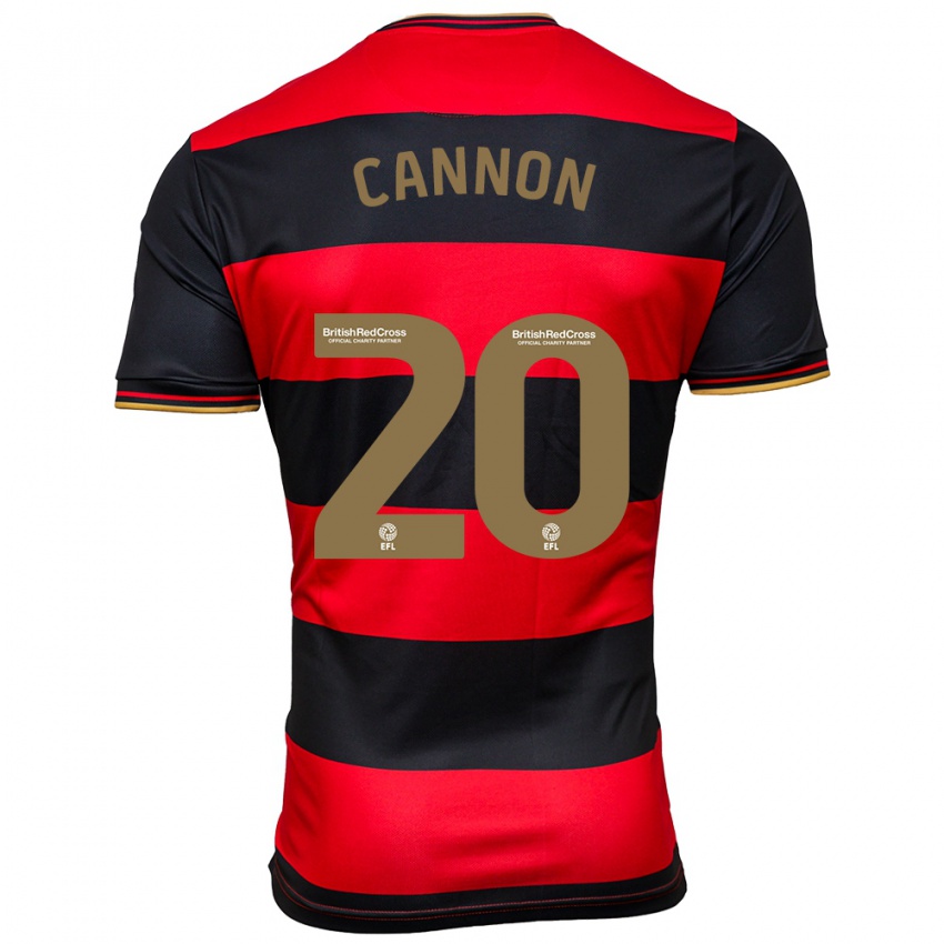 Dames Reggie Cannon #20 Zwart Rood Uitshirt Uittenue 2023/24 T-Shirt