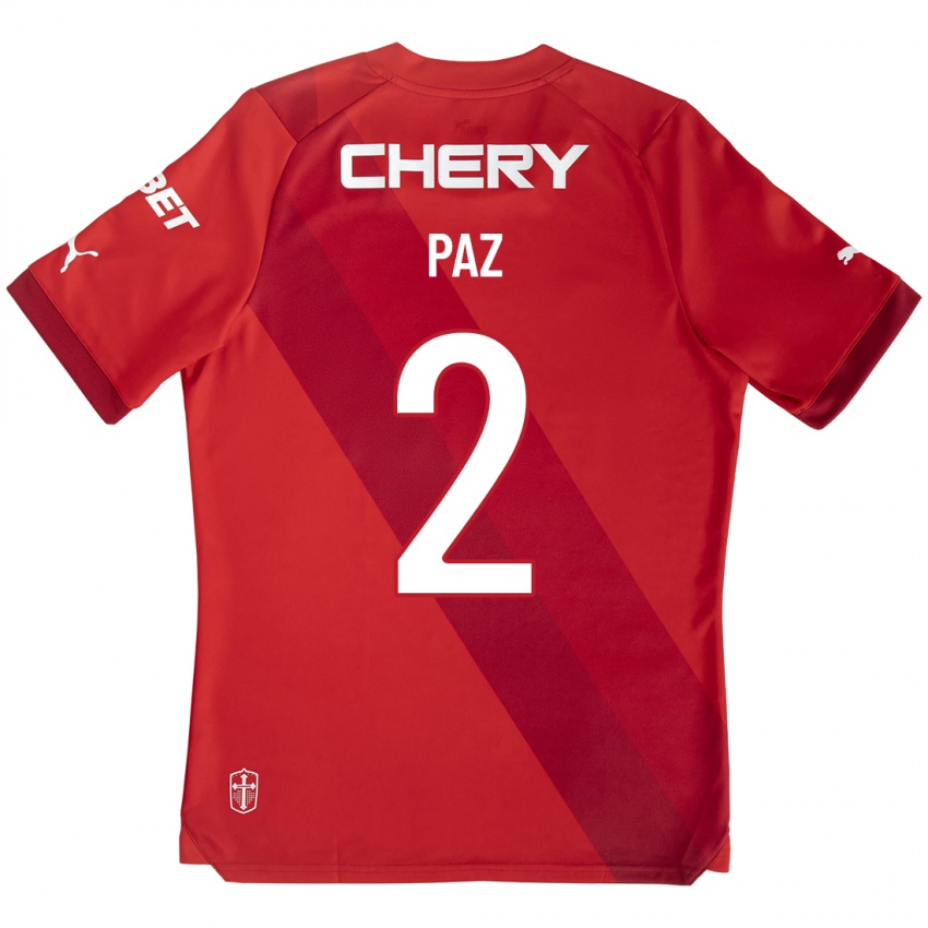 Dames Nehuen Paz #2 Rood Uitshirt Uittenue 2023/24 T-Shirt