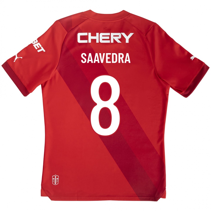 Dames Ignacio Saavedra #8 Rood Uitshirt Uittenue 2023/24 T-Shirt