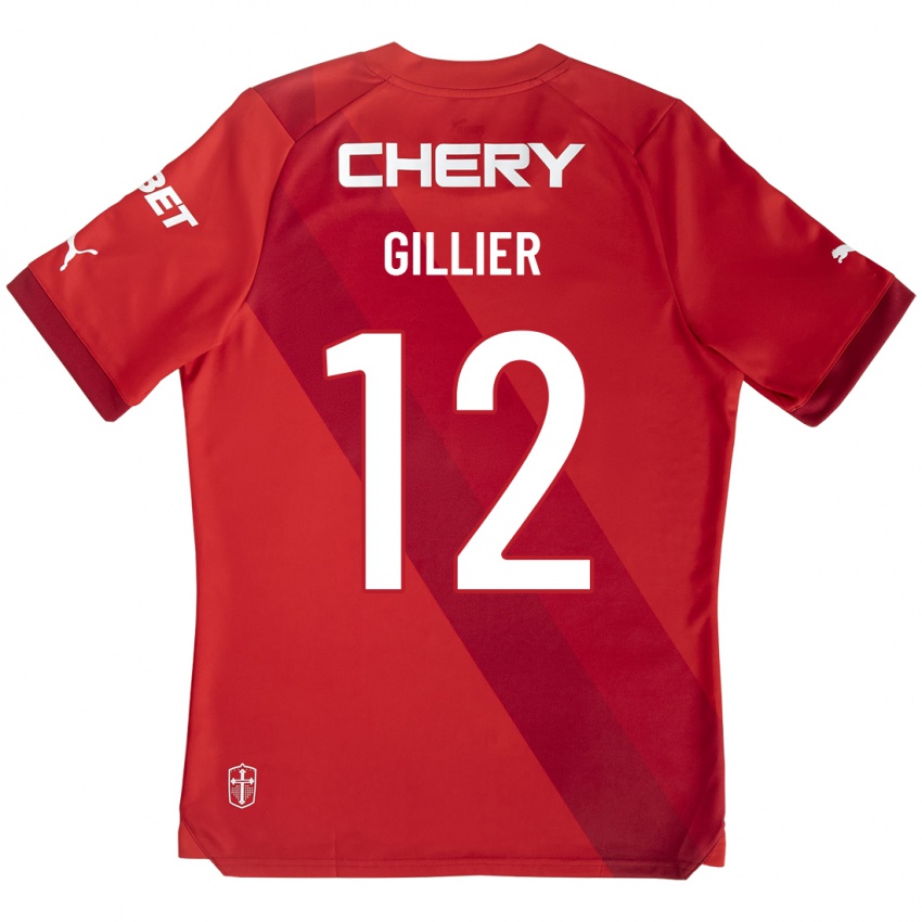 Dames Thomas Gillier #12 Rood Uitshirt Uittenue 2023/24 T-Shirt