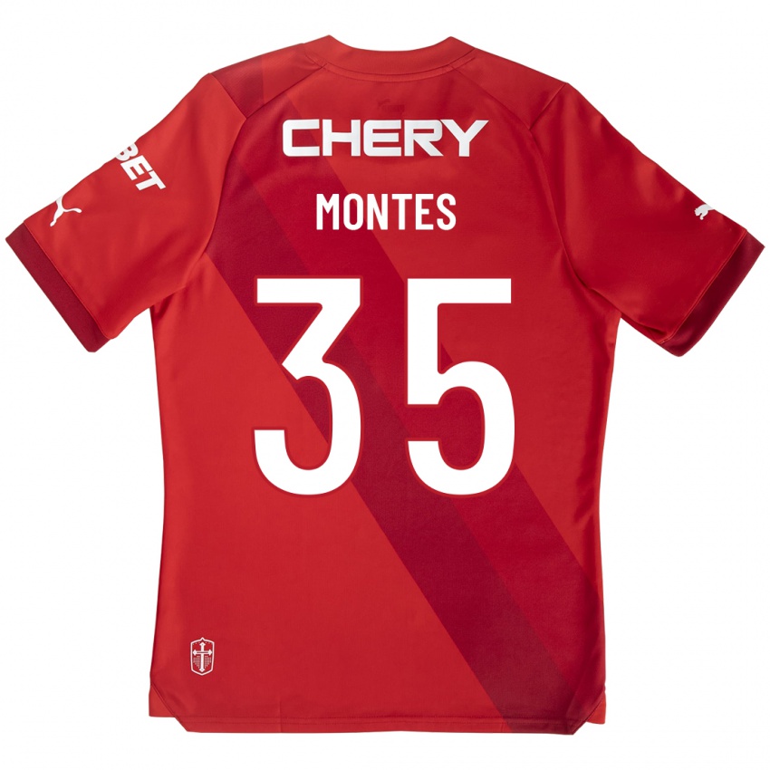 Dames Clemente Montes #35 Rood Uitshirt Uittenue 2023/24 T-Shirt