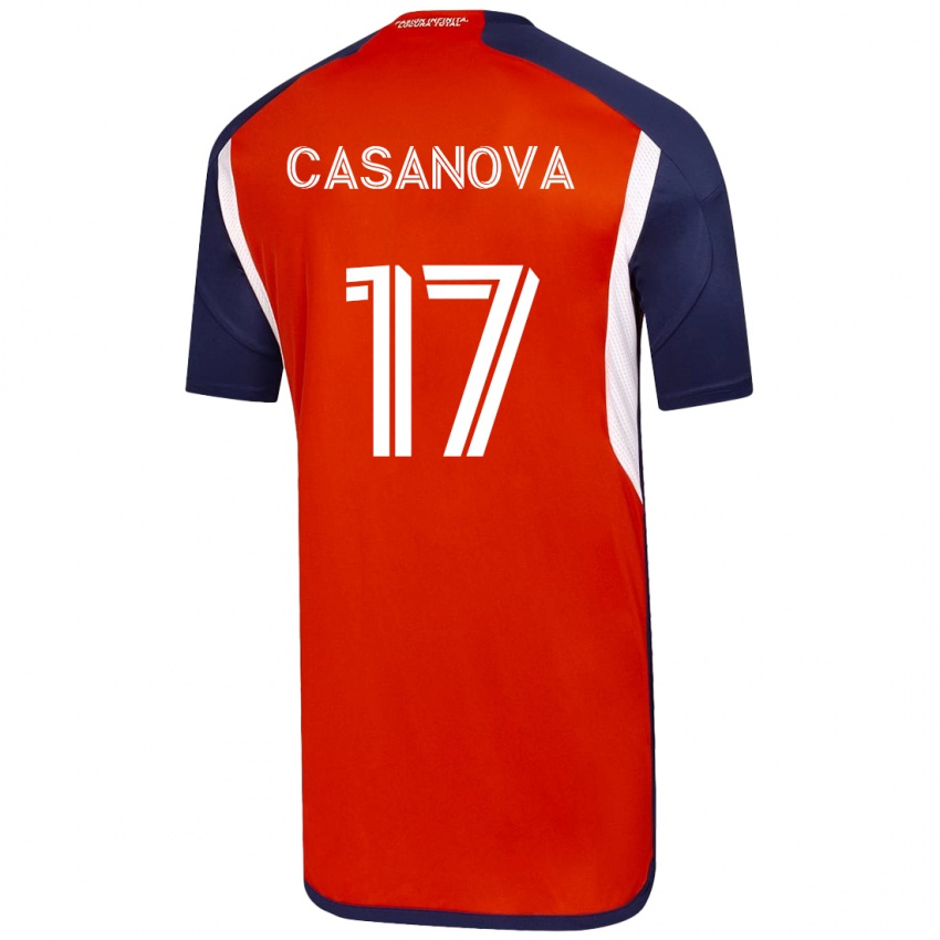 Dames Luis Casanova #17 Wit Uitshirt Uittenue 2023/24 T-Shirt