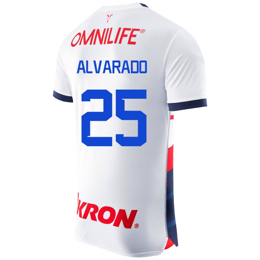 Dames Roberto Alvarado #25 Wit Uitshirt Uittenue 2023/24 T-Shirt