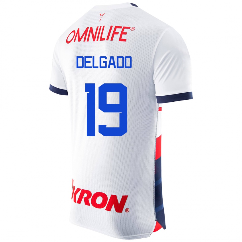 Dames Daniela Delgado #19 Wit Uitshirt Uittenue 2023/24 T-Shirt