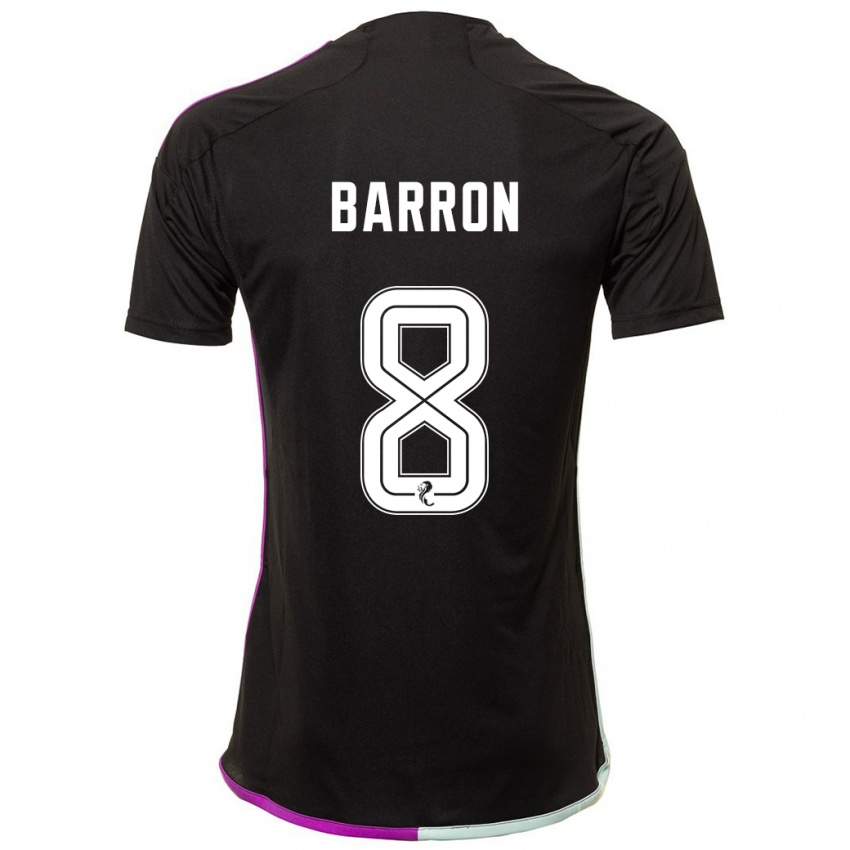 Dames Connor Barron #8 Zwart Uitshirt Uittenue 2023/24 T-Shirt