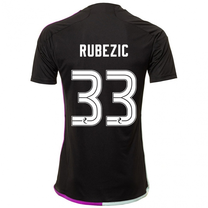 Dames Slobodan Rubezic #33 Zwart Uitshirt Uittenue 2023/24 T-Shirt